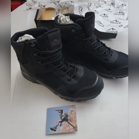NORTIV 8 Men's Wide Waterproof Hiking Boots Outdoor Mid Trekking Backpacking 12 - Picture 10 of 10